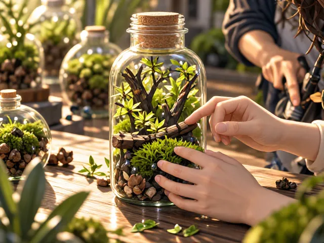 DIY苔藓玻璃瓶景材料包,新手入门教程与创意微景观制作指南