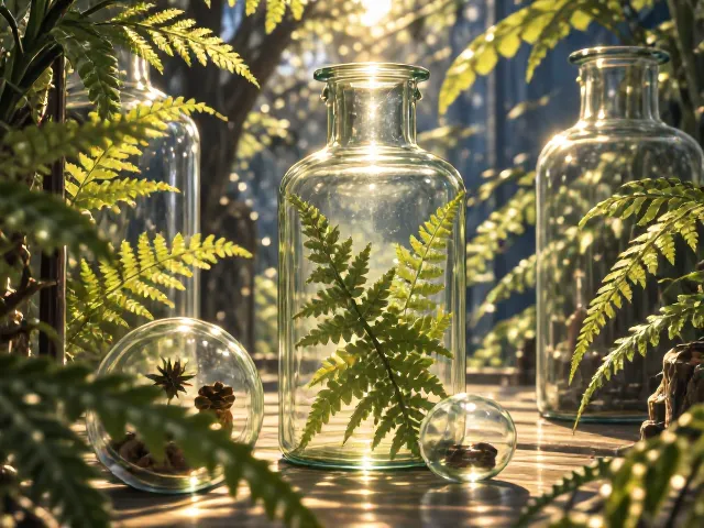 蕨类玻璃瓶景，通风不良怎么办？搭配玻璃球避坑指南