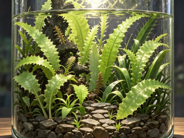 捕虫草玻璃瓶景，植物过大怎么解？3招打造完美微景观