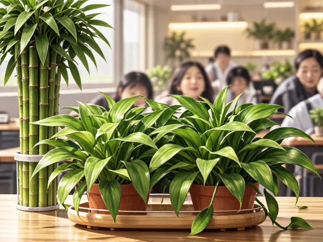 富贵竹塔与绿萝怎么选？桌面盆栽养护指南，打造清新办公绿植