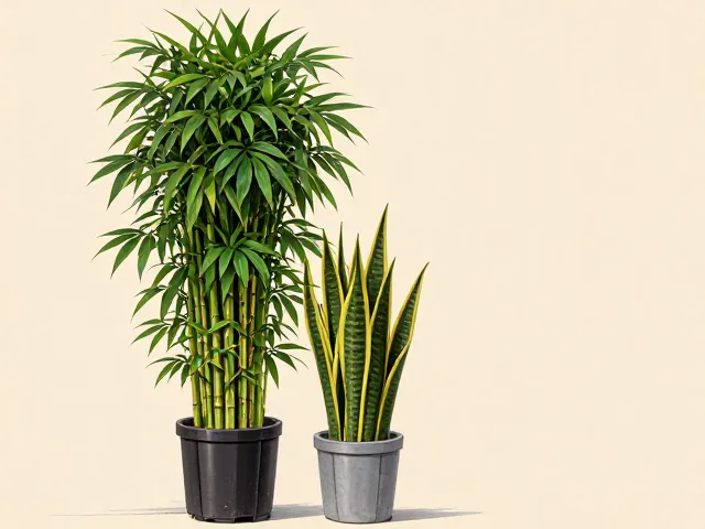 富贵竹塔配虎皮兰，塑料简约盆打造高级感家居绿植搭配