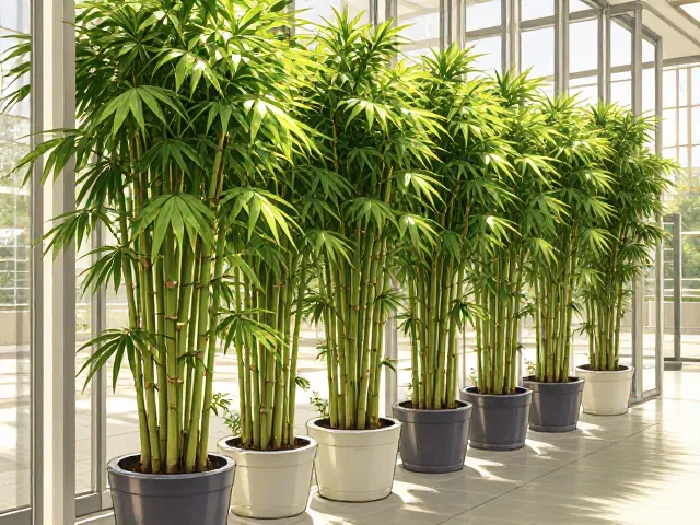 富贵竹塔配简约塑料盆，客厅隔断绿植这样摆显大又高级