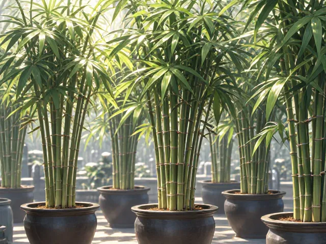 富贵竹塔配陶瓷花盆,避开强光直射,养出翠绿爆盆