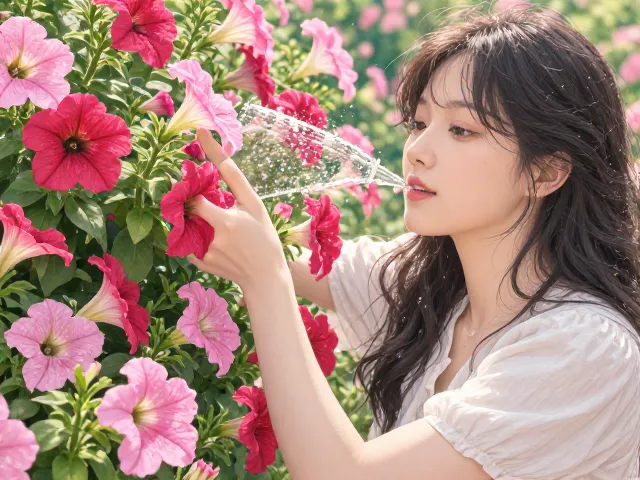 矮牵牛高温季节浇水指南,应对季节性波动,让花朵盛开