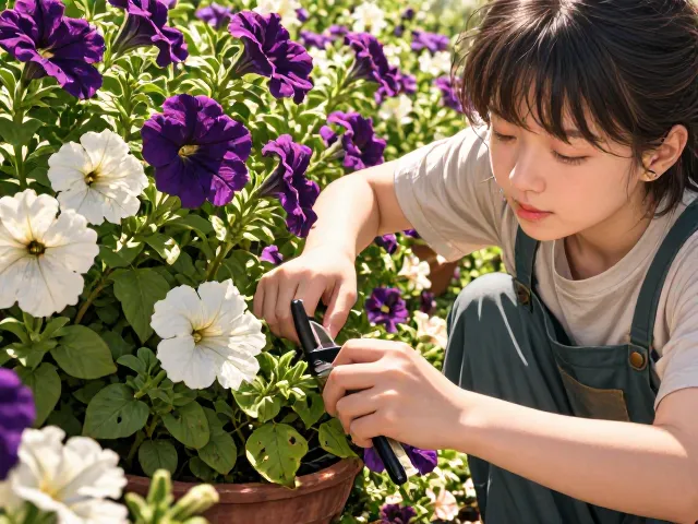 矮牵牛花后清理病叶，喜光植物的修剪与养护指南