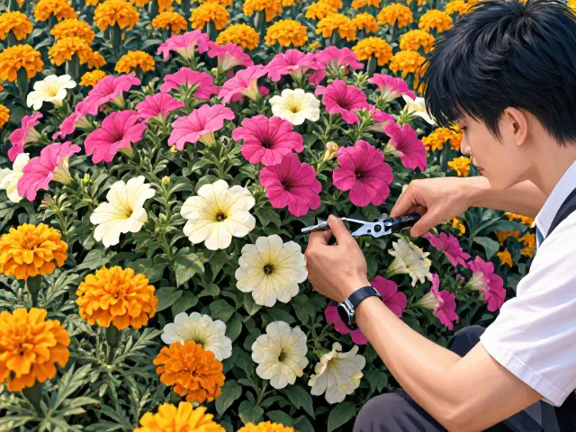矮牵牛与万寿菊,保持株型紧凑的修剪技巧与养护指南