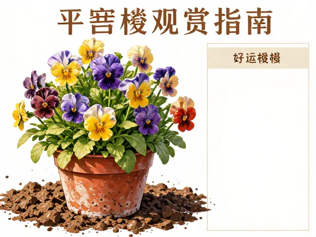三色堇盆栽观赏指南，选用排水良好沙壤土，根系健壮花开爆盆