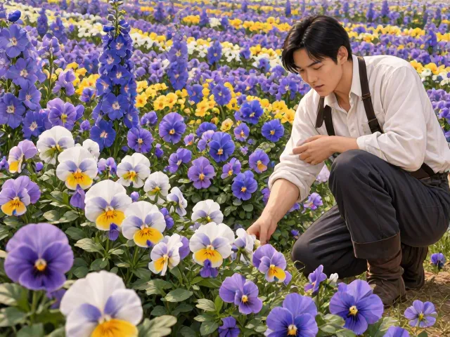 三色堇飞燕草花期增施磷钾肥，促花大色艳不徒长