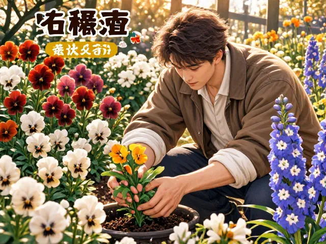 三色堇飞燕草秋季9-10月播种指南,成活率高、花开爆盆技巧