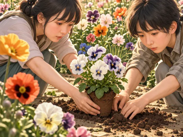 三色堇移栽需带土坨，虞美人能否同样操作？