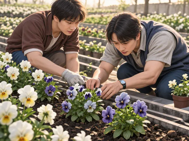 三色堇间苗定植后预防霜霉病,关键养护技巧