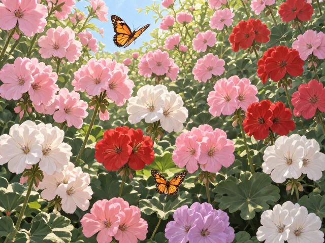 春季观花首选,天竺葵如何吸引蜜蜂蝴蝶?