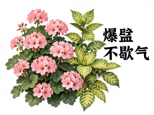 天竺葵花期错峰技巧，搭配耐阴植物，四季爆盆不歇气