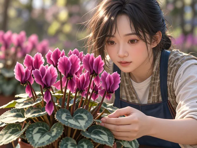 仙客来定期施肥促花芽分化，掌握技巧让花开爆盆
