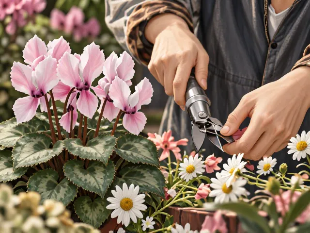 仙客来与雏菊残花怎么剪?修剪技巧让花期更久
