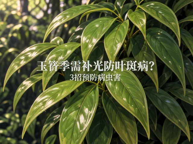 玉簪冬季需补光防叶斑病？3招预防病虫害，叶片油绿