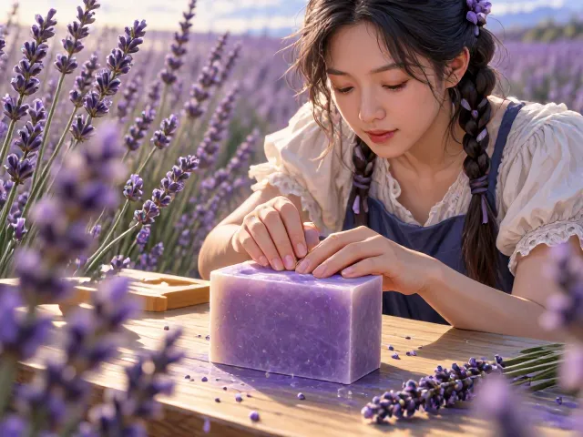 薰衣草手工皂制作教程，天然助消化与舒缓肌肤的DIY指南