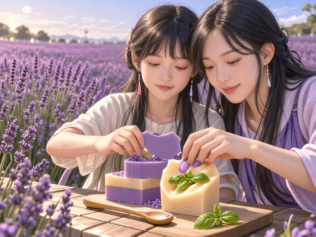 薰衣草罗勒手工皂制作教程，天然植物精油护肤皂DIY全攻略