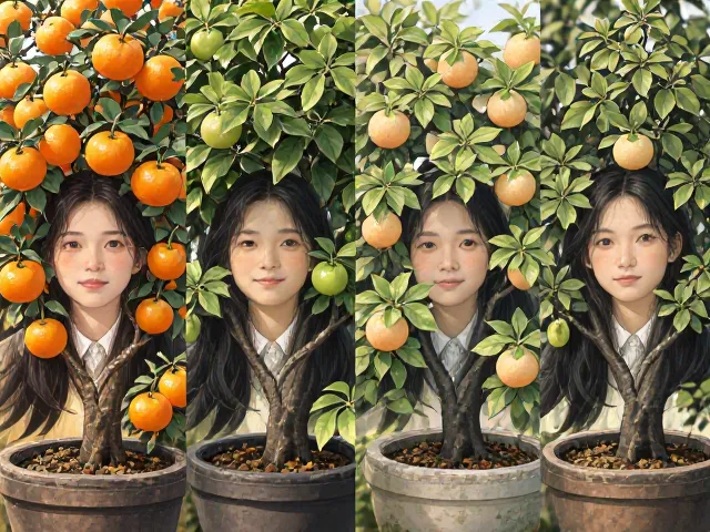 四季橘配红豆杉，观赏周期长，四季常青盆栽推荐