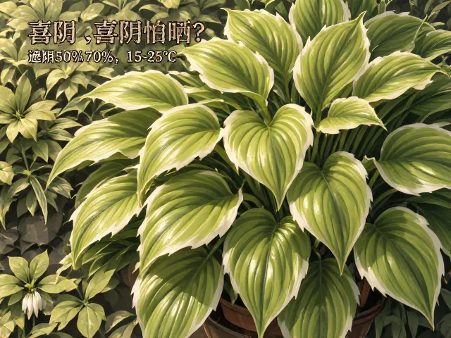 玉簪花喜阴怕晒？遮阴50%-70%，15-25℃，养出爆盆大片