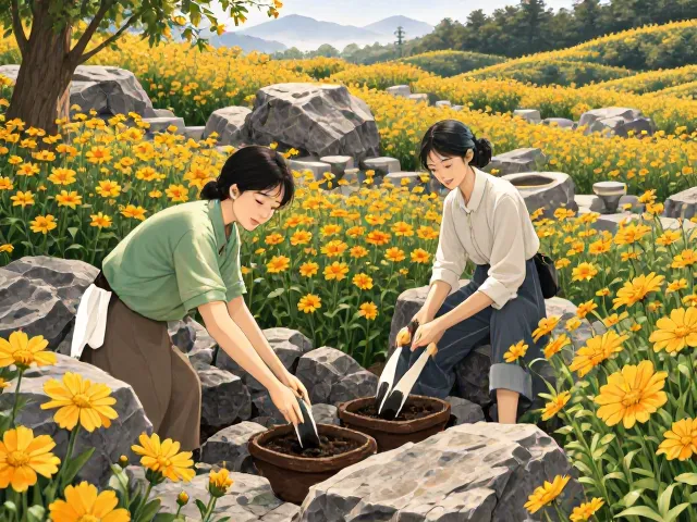 金鸡菊岩石园造景，播种育苗全攻略，打造高颜值耐旱花海