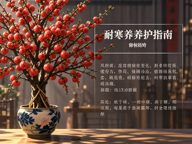 海棠果盆栽，现代花器搭配与耐寒养护指南