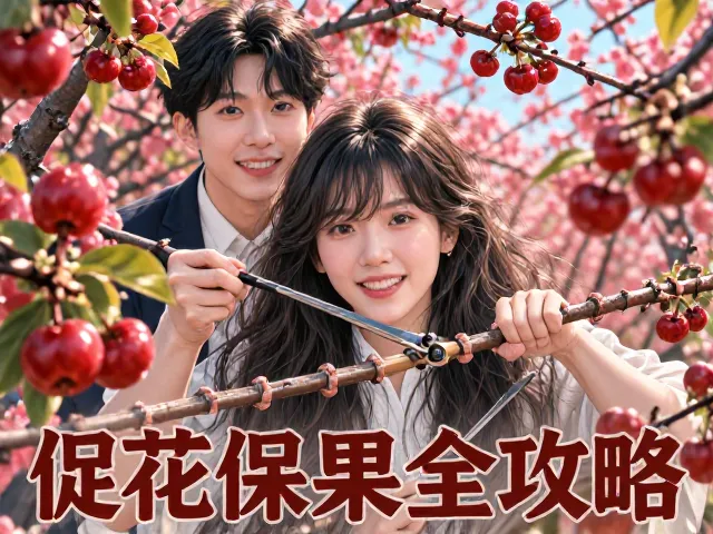 海棠果春季修剪技巧，色彩对比鲜明，促花保果全攻略