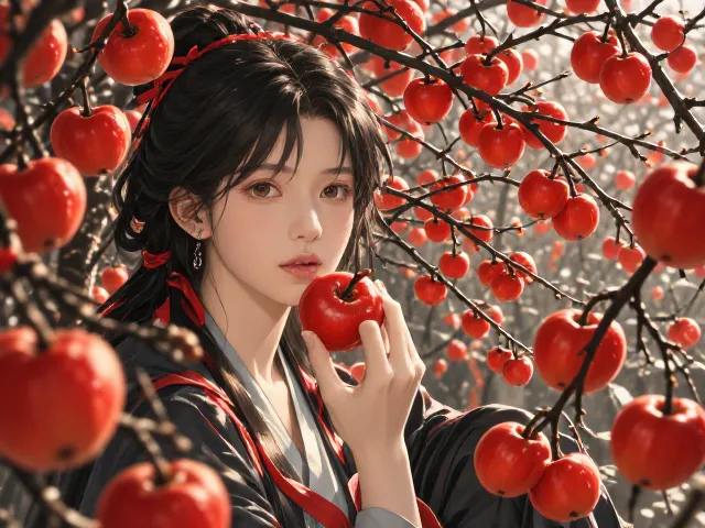 海棠果点缀节日装饰,营造喜庆丰收氛围
