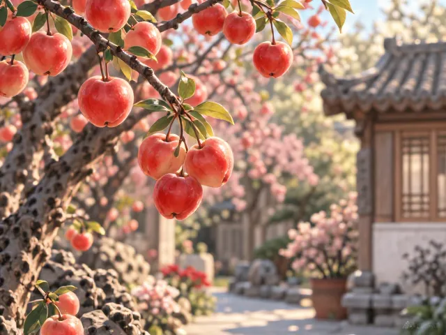 庭院造景种海棠果，果量丰富又美观，四季有景可赏