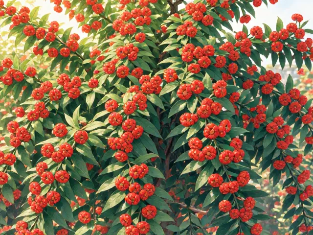 火棘常绿怎么养?加强通风透光,伞形花序更繁茂