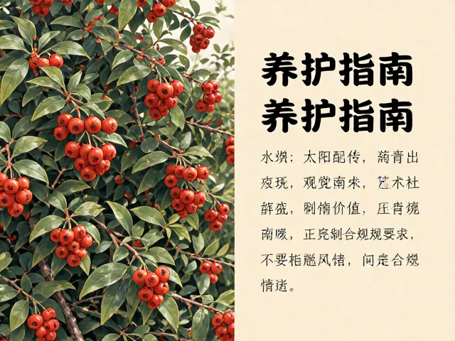 火棘，常绿灌木与宿存果的观赏价值及养护指南
