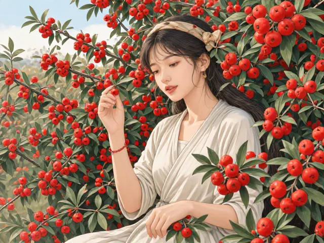 火棘，常绿灌木与宿存果的观赏价值及养护指南