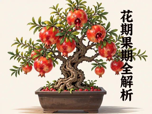 石榴盆景花期果期全解析，温带气候养护指南