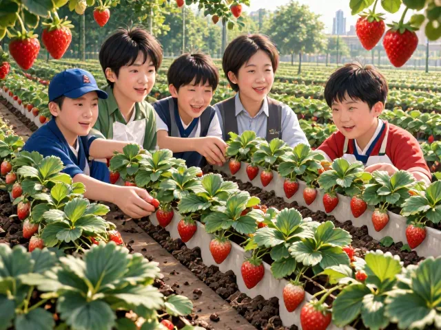 都市农园草莓盆栽，中等养护技巧，新手也能丰收
