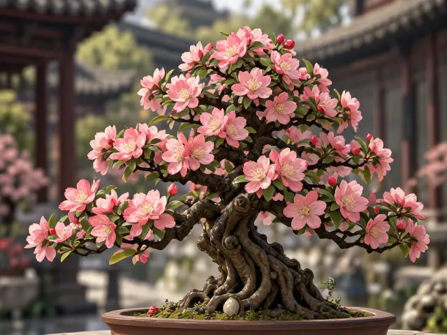海棠盆景花期控水技巧,打造无病虫害精品株型