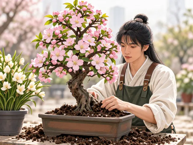 海棠盆景与雀梅养护,富含有机质土壤配制技巧