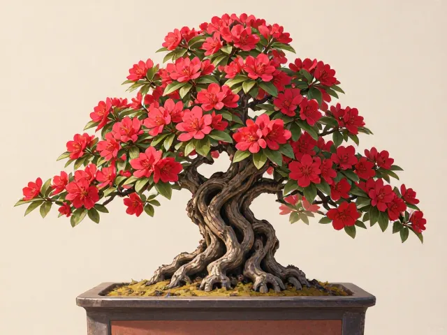海棠盆景，色泽鲜艳如锦，象征坚韧顽强，养护指南与寓意解析