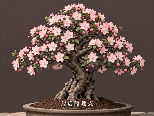 海棠盆景花后修剪要点，用疏松透气土，促萌发新枝