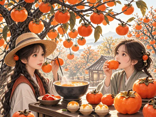 金玉满堂柿子树果酱制作,秋日丰收与甜蜜馈赠的完美融合