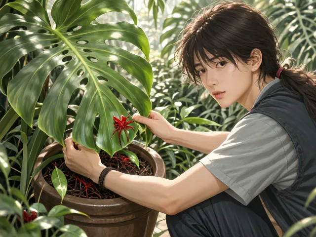 龟背竹海芋长红蜘蛛怎么办？3步处理见效快
