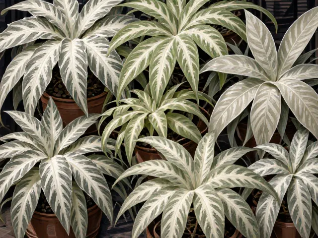 银皇后组合盆栽，斑驳感强的室内净化绿植推荐
