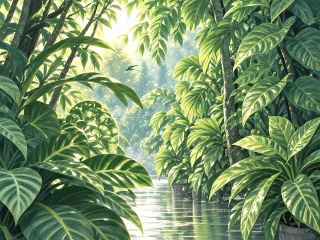 彩叶竹芋夏季多浇水定期通风,教你养出油绿好状态