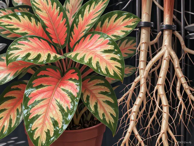 彩叶竹芋忌积水!高观赏性养护技巧,叶片油亮不烂根