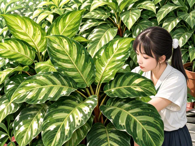 彩叶竹芋养护,非绿色主导的薄肥勤施技巧,养出爆盆色彩