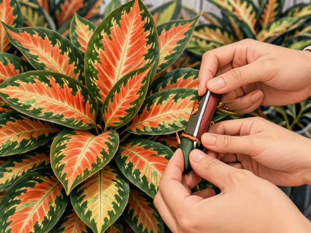 彩叶竹芋叶色鲜艳，学会摘心促分枝，爆盆更漂亮