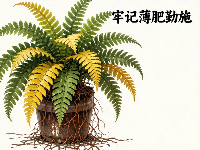 波士顿蕨根系浅薄怎么养?牢记薄肥勤施,叶片油绿不黄叶