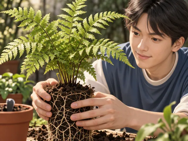 波士顿蕨幼苗移栽教程，治愈系绿植爆盆秘籍