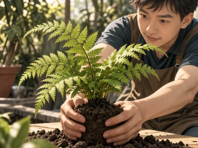 波士顿蕨幼苗移栽教程，治愈系绿植爆盆秘籍