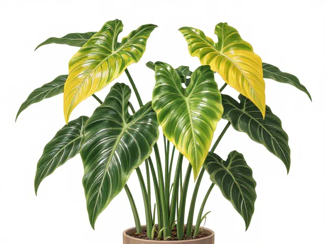白鹤芋叶片宽大发黄？控温15-25度，养出油绿大叶