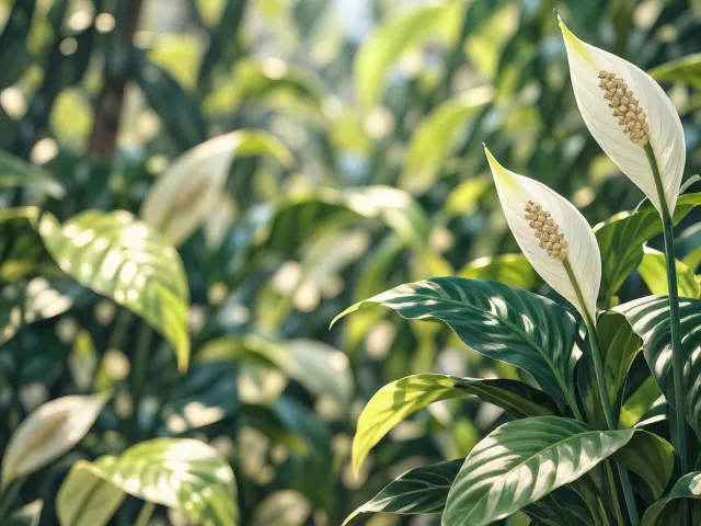 白鹤芋现代自然风养护,氮肥为主促叶茂,打造清新家居绿意